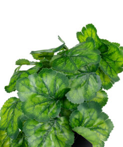 GloboStar® Artificial Garden GREEN BEGONIA PLANT 20949 Διακοσμητικό Φυτό Πράσινη Μπιγόνια Φ23 x Υ16cm