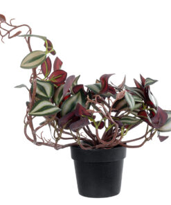 GloboStar® Artificial Garden ZEBRINA PLANT 20961 Διακοσμητικό Φυτό Ζεμπρίνα Φ45 x Υ22cm