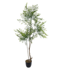 GloboStar® Artificial Garden GREEN NANDINA PLANT 20965 Διακοσμητικό Φυτό Πράσινη Ναντίνα Φ66 x Υ150cm