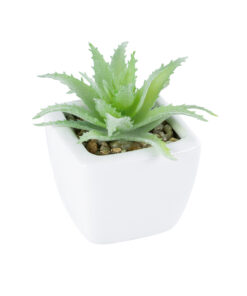 GloboStar® Artificial Garden SUCCULENT ALOE LOTUS PLANT 20976 Διακοσμητικό Φυτό Παχύφυτο Λωτός Αλόης Φ8 x Υ8cm