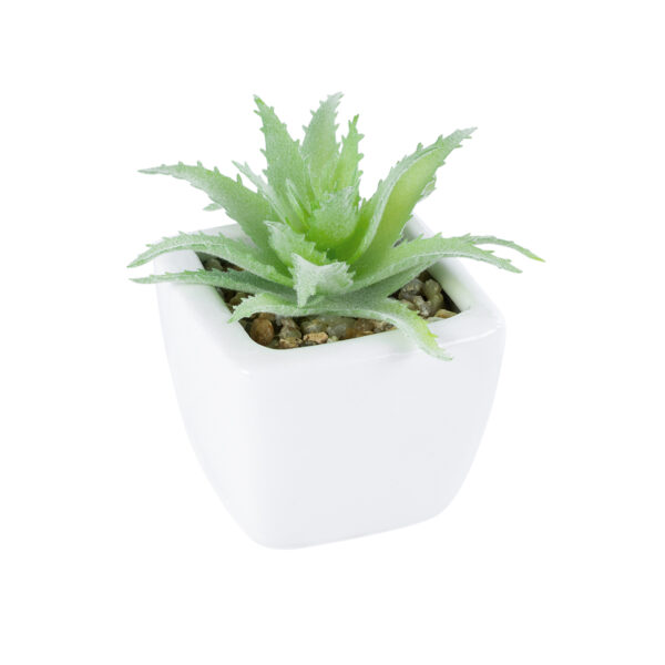 GloboStar® Artificial Garden SUCCULENT ALOE LOTUS PLANT 20976 Διακοσμητικό Φυτό Παχύφυτο Λωτός Αλόης Φ8 x Υ8cm