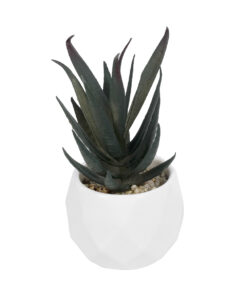 GloboStar® Artificial Garden SUCCULENT ALOE POTTED PLANT 20978 Διακοσμητικό Φυτό Αλόης Φ7 x Υ14cm