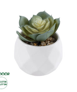 GloboStar® Artificial Garden SUCCULENT ECHEVERIA 20980 Διακοσμητικό Φυτό Παχύφυτο Εχεβέρια Υ7.5cm