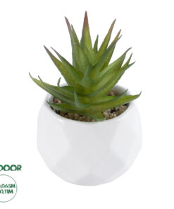 GloboStar® Artificial Garden SUCCULENT ALOE 20982 Διακοσμητικό Φυτό Παχύφυτο Αλόη Υ11cm
