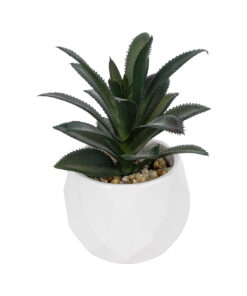 GloboStar® Artificial Garden SUCCULENT ALOE POTTED PLANT 20983 Διακοσμητικό Φυτό Αλόης Φ9 x Υ12cm
