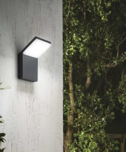 IDEAL LUX Επιτοίχιο Φωτιστικό Βεράντας STYLE LED 9W 4000K IP54 Χρώματος Ανθρακί – 209845
