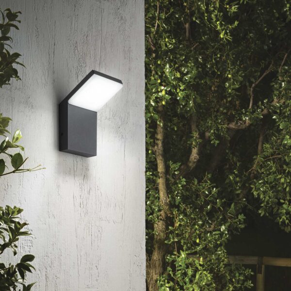 IDEAL LUX Επιτοίχιο Φωτιστικό STYLE LED 9W 3000K IP54 Γκρι Χρώματος – 322650