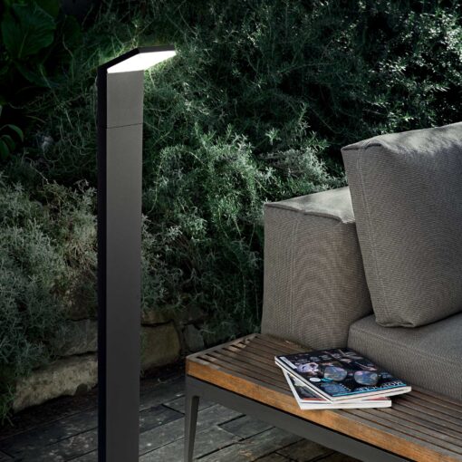 IDEAL LUX Φωτιστικό Κολωνάκι Κήπου STYLE LED 9W 4000K IP54 Μαύρου Χρώματος – 322216