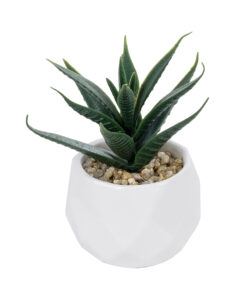 GloboStar® Artificial Garden SUCCULENT ALOE POTTED PLANT 20992 Διακοσμητικό Φυτό Αλόη Φ8 x Υ12cm