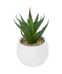 GloboStar® Artificial Garden SUCCULENT ALOE POTTED PLANT 20993 Διακοσμητικό Φυτό Αλόη Φ8 x Υ12cm