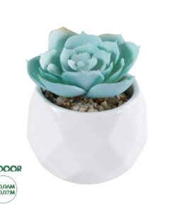 GloboStar® Artificial Garden SUCCULENT ECHEVERIA 20996 Διακοσμητικό Φυτό Παχύφυτο Εχεβέρια Υ7cm