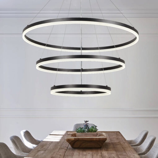 InLight Κρεμαστό φωτιστικό LED 100W 3CCT (by switch on base) 6095-A-Black