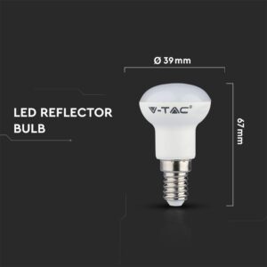 LED Λάμπα E14 R39 3W V-TAC Samsung Chip Φυσικό Λευκό 4000K – 211