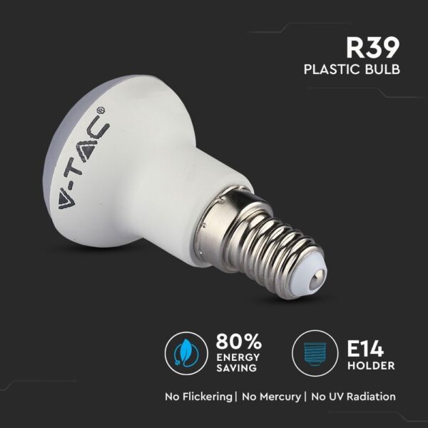 LED Λάμπα E14 R39 3W V-TAC Samsung Chip Φυσικό Λευκό 4000K – 211