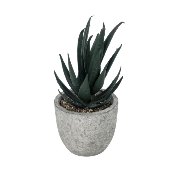 GloboStar® Artificial Garden SUCCULENT ALOE POTTED PLANT 21007 Διακοσμητικό Φυτό Αλόη  Φ7 x Υ14cm