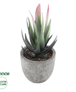 GloboStar® Artificial Garden SUCCULENT ALOE 21008 Διακοσμητικό Φυτό Παχύφυτο Αλόη Υ14cm