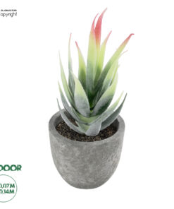 GloboStar® Artificial Garden SUCCULENT ALOE 21009 Διακοσμητικό Φυτό Παχύφυτο Αλόη Υ14cm