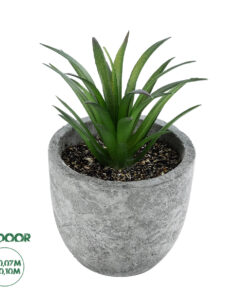 GloboStar® Artificial Garden SUCCULENT ALOE 21030 Διακοσμητικό Φυτό Παχύφυτο Αλόη Υ10cm