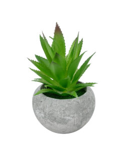 GloboStar® Artificial Garden SUCCULENT ALOE POTTED PLANT 21037 Διακοσμητικό Φυτό Αλόη Φ10 x Υ15cm