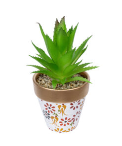 GloboStar® Artificial Garden SUCCULENT ALOE POTTED PLANT 21044 Διακοσμητικό Φυτό Αλόη Φ12 x Υ16cm