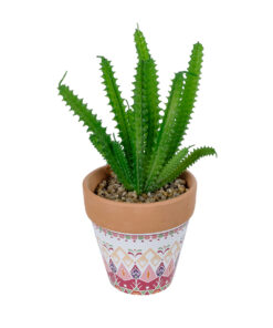 GloboStar® Artificial Garden SUCCULENT EUPHORBIA POTTED PLANT 21052 Διακοσμητικό Φυτό Ευφορβία Φ18 x Υ23cm