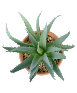 GloboStar® Artificial Garden SUCCULENT ALOE POTTED PLANT 21053 Διακοσμητικό Φυτό Αλόη Φ15 x Υ19cm