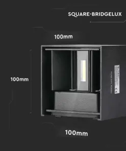 LED Φωτιστικό Τοίχου 5W Up-Down V-TAC Μαύρο Αδιάβροχο IP65 Φυσικό 4000K – 217087