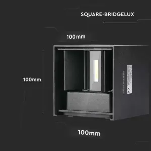 LED Φωτιστικό Τοίχου 5W Up-Down V-TAC Μαύρο Αδιάβροχο IP65  Φυσικό 4000K – 217087