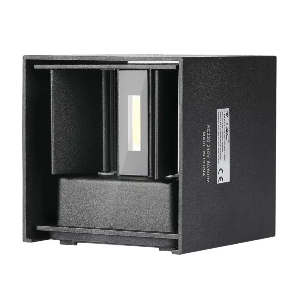LED Φωτιστικό Τοίχου 5W Up-Down V-TAC Μαύρο Αδιάβροχο IP65  Φυσικό 4000K – 217087