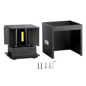 LED Φωτιστικό Τοίχου 5W Up-Down V-TAC Μαύρο Αδιάβροχο IP65  Φυσικό 4000K – 217087