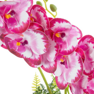 GloboStar® Artificial Garden PINK + FUCHSIA ORCHID 21079 Διακοσμητικό Φυτό Ροζ – Φούξια Ορχιδέα Υ45cm