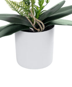 GloboStar® Artificial Garden PINK + FUCHSIA ORCHID 21079 Διακοσμητικό Φυτό Ροζ – Φούξια Ορχιδέα Υ45cm