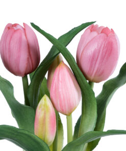 GloboStar® Artificial Garden PINK TULIP 21092 Διακοσμητικό Φυτό Ροζ Τουλίπα Υ23cm