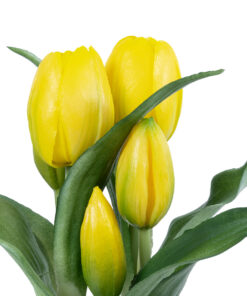 GloboStar® Artificial Garden YELLOW TULIP 21093 Διακοσμητικό Φυτό Κίτρινη Τουλίπα Υ23cm