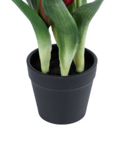 GloboStar® Artificial Garden RED TULIP 21094 Διακοσμητικό Φυτό Κόκκινη Τουλίπα Υ23cm