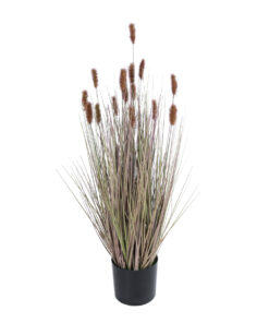 GloboStar® Artificial Garden BROWN LAGURUS 21099 Διακοσμητικό Φυτό Καφέ Λαγοουρά Υ70cm
