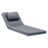 Lounger sunbed Sunset pakoworld fabric grey 65x185x10cm 211-000007