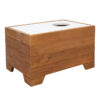 Table-champagne stand Otis pakoworld beech wood walnut-white marble 60x42x35cm 211-000010