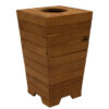 Garden planter-bucket Otis pakoworld solid beech wood walnut 43x43x70.5cm 211-000011