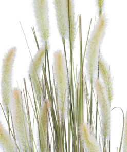 GloboStar® Artificial Garden BEIGE LAGURUS 21102 Διακοσμητικό Φυτό Μπεζ Λαγοουρά Υ140cm