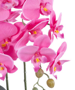 GloboStar® Artificial Garden PINK ORCHID 21116 Διακοσμητικό Φυτό Ροζ Ορχιδέα Υ45cm