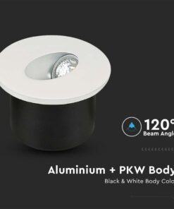 LED Spot Χωνευτό Λευκό Στρογγυλό για Σκαλοπάτια 3W V-TAC Θερμό Λευκό 3000K – 211207