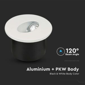 LED Spot Χωνευτό Λευκό Στρογγυλό για Σκαλοπάτια 3W V-TAC  Θερμό Λευκό 3000K – 211207