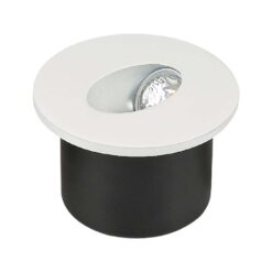 LED Spot Χωνευτό Λευκό Στρογγυλό για Σκαλοπάτια 3W V-TAC Θερμό Λευκό 3000K – 211207