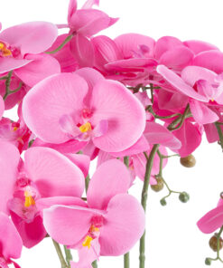 GloboStar® Artificial Garden PINK ORCHID 21124 Διακοσμητικό Φυτό Ροζ Ορχιδέα Υ50cm