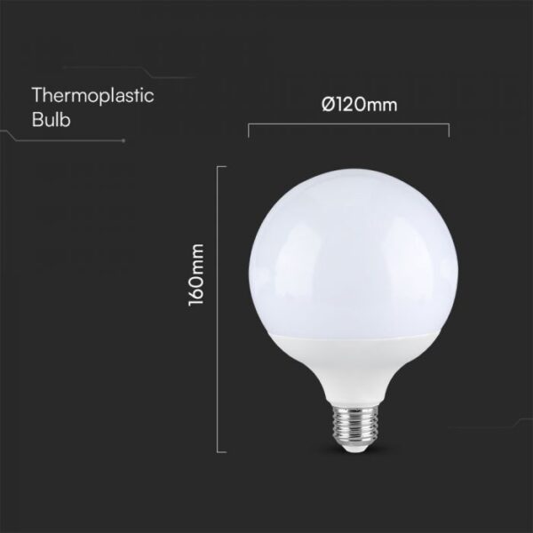 LED Λάμπα E27 G120 V-TAC Samsung Chip 18W 2000lm Ψυχρό 6400K – 21125