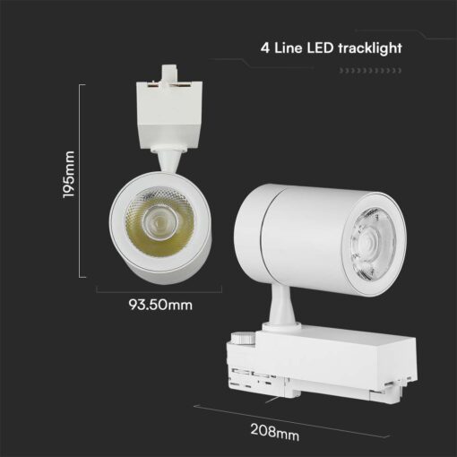 Φωτιστικό Ράγας LED COB 35W 3000K Λευκού Χρώματος V-TAC – 211255