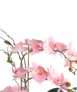 GloboStar® Artificial Garden PINK ORCHID 21126 Διακοσμητικό Φυτό Ροζ Ορχιδέα Υ42cm