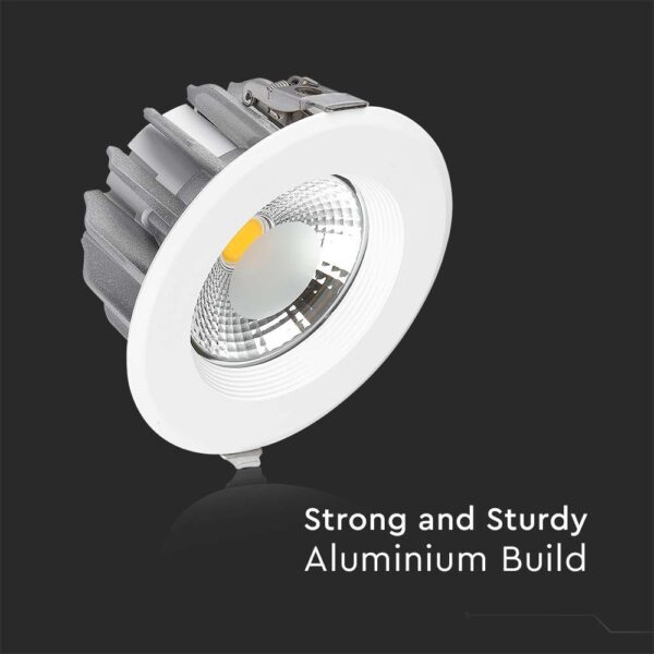 LED Φωτιστικό Οροφής COB  30W V-TAC Στρογγυλό Χωνευτό Θερμό 3000K – 211276