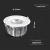 LED Φωτιστικό Οροφής COB  30W V-TAC Στρογγυλό Χωνευτό 3100lm Ψυχρό  6400K – 211278
